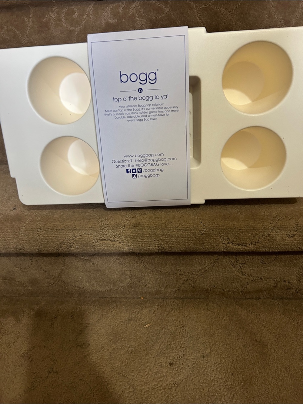 - NWT COCONUT BOGG BAG TOPPER